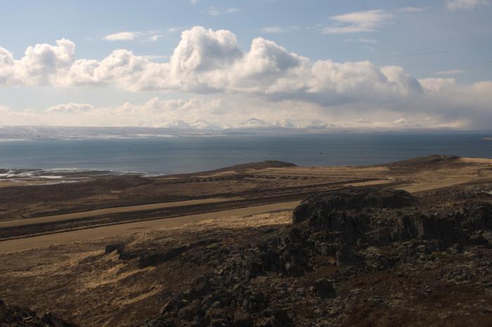 Hvammsfjörður and Breiðafjörður, West Iceland, looking toward Snæfellsnes.